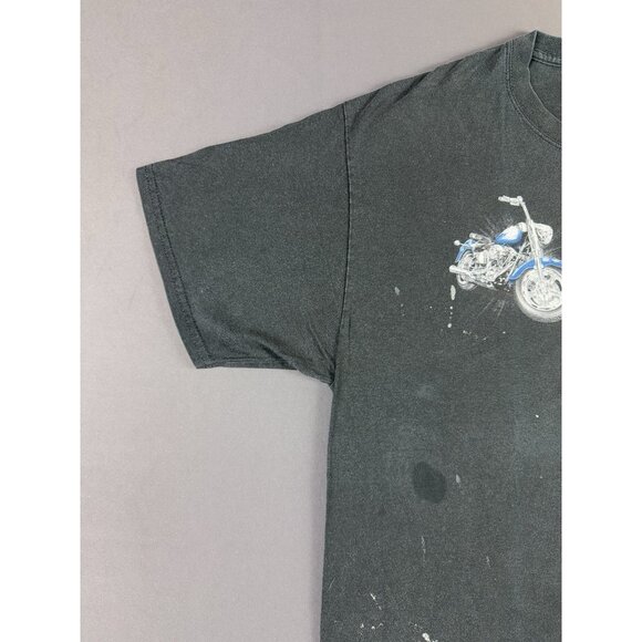 Rare Vintage Y2K Harley Davidson San Jacinto Pasadena Texas Thrashed Faded Large - Picture 4 of 12